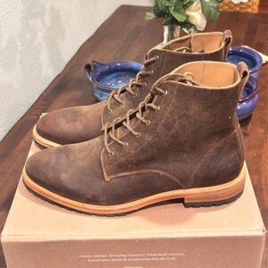 NISOLO MEN'S ALL WEATHER MARTIN SUEDE BOOTS WAXED BROWN SZ 13 $280 NIB